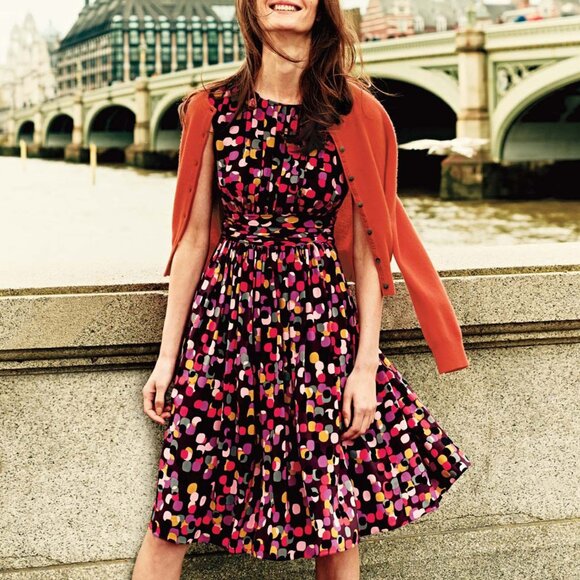 Boden plum confetti dress 6 - Picture 10 of 10